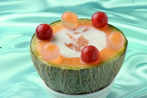 吃蜜瓜甜品视频,夏日清凉甜蜜享受